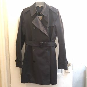Burberry Brit Raincoat- Black- size 6